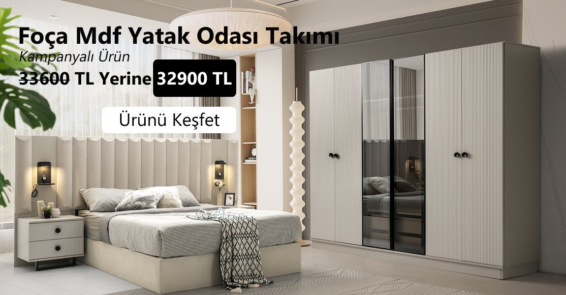 Foça Mdf Yatak Odası Takımı