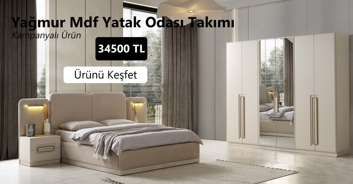 Yağmur Mdf Yatak Odası Takımı