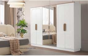 Bağdat 6 Kapılı Mdf Gardırop