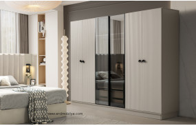 Foça 6 Kapılı Mdf Gardırop