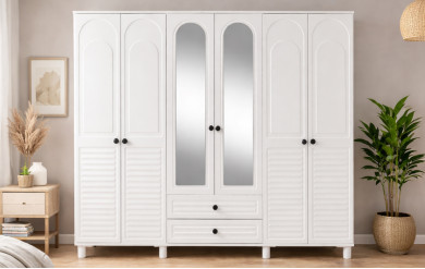 Pamukkale 6 Kapılı Gardrop Mdf 