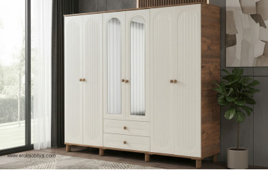 Zaman 6 Kapılı Gardrop Mdf 