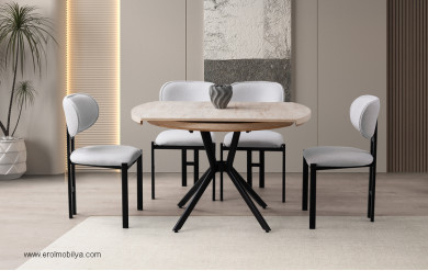 Tosca Muriz Yuvarlak Masa Takımı